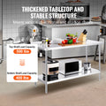 Stainless Steel Work Table 24x60x36 Commercial Food Prep