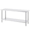 Stainless Steel Prep Table, 24 x 72 x 34 Inch, Heavy Duty Metal Worktable with 3 Adjustable Height Levels, Commercial Workstation for Kitchen Garage Restaurant Backyard