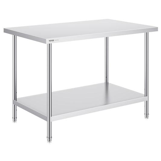 Stainless Steel Prep Table 30x48" Heavy Duty Commercial Worktable