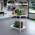 Stainless Steel Prep Table 24x36 3 Shelf Commercial Worktable