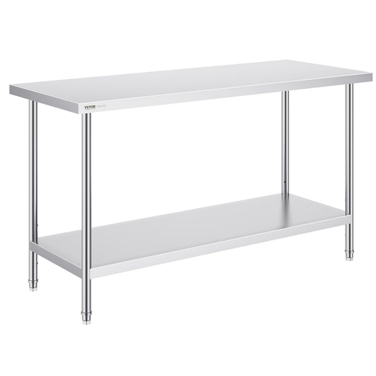 Stainless Steel Work Table 24x60x34in Commercial Food Prep