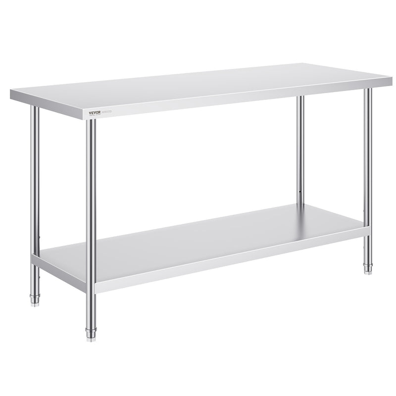 Stainless Steel Work Table 24x60x34in Commercial Food Prep