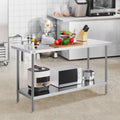 Stainless Steel Work Table 24x60x34in Commercial Food Prep