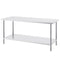 Stainless Steel Prep Table, 30 x 72 x 34 Inch, Heavy Duty Metal Worktable with 3 Adjustable Height Levels, Commercial Workstation for Kitchen Garage Restaurant Backyard