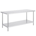 Stainless Steel Prep Table 30x72x34 Inch 3 Shelf Commercial
