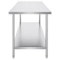 Stainless Steel Prep Table 30x72x34 Inch 3 Shelf Commercial