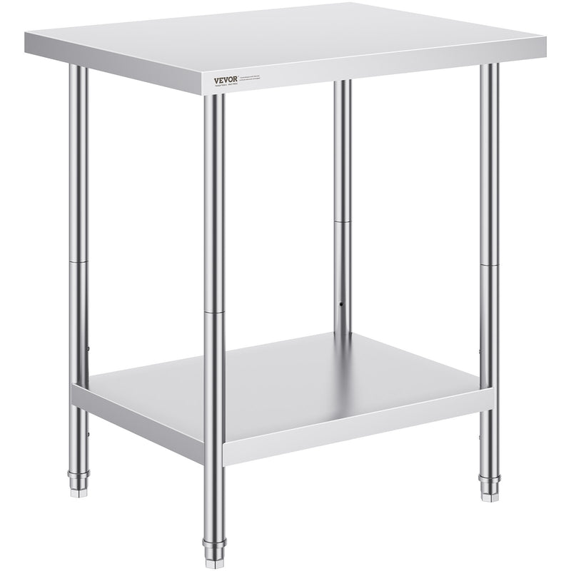 Stainless Steel Prep Table 24x30x34 3 Shelves Adjustable