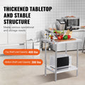 Stainless Steel Prep Table 24x30x34 3 Shelves Adjustable