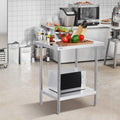 Stainless Steel Prep Table 24x30x34 3 Shelves Adjustable