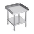 Stainless Steel Work Table, 24 x 24 x 26 Inch Commercial Food Prep Worktable, 3-Sided Backsplash Heavy Duty Prep Worktable, Metal Work Table with Adjustable Height for Restaurant Home Hotel