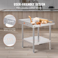 Stainless Steel Work Table 24x24x26 Prep Backsplash Commercial