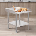 Stainless Steel Work Table 24x24x26 Prep Backsplash Commercial