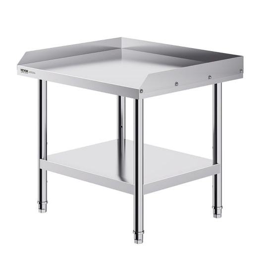 Stainless Steel Work Table 24x28" Commercial Food Prep 3-Sided Backspl