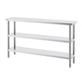 Stainless Steel Food Prep Table 356x1524x864mm 2 Shelf