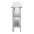 Stainless Steel Food Prep Table 356x1524x864mm 2 Shelf