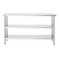 Stainless Steel Food Prep Table 356x1524x864mm 2 Shelf