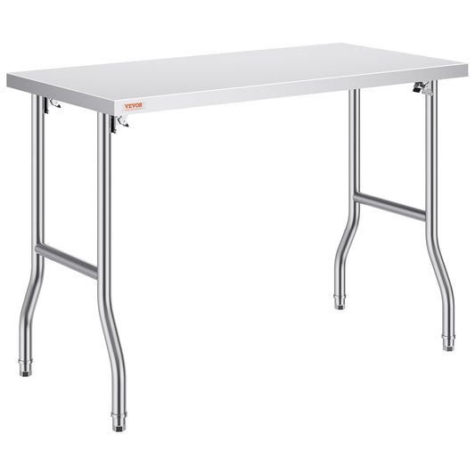 Stainless Steel Folding Prep Table 1220x610mm Commercial