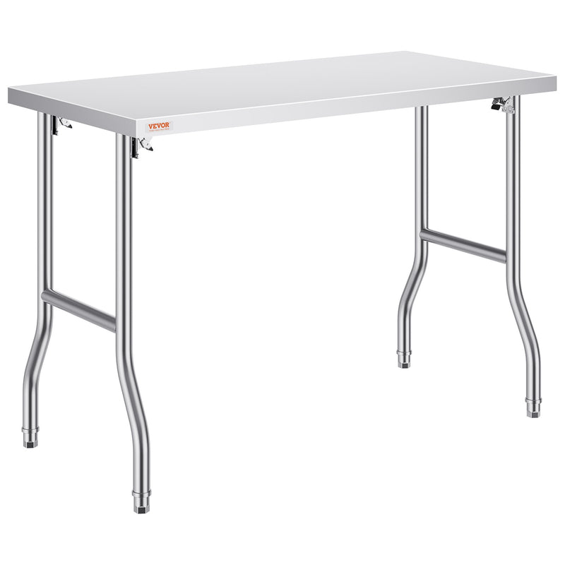 Stainless Steel Folding Prep Table 1220x610mm Commercial