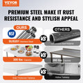 Stainless Steel Folding Prep Table 1220x610mm Commercial