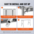 Stainless Steel Folding Prep Table 1220x610mm Commercial