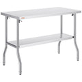 Folding Commercial Prep Table 1220x610mm Stainless Steel Work