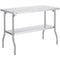 Folding Commercial Prep Table 1220x610mm Stainless Steel Work