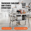 Folding Commercial Prep Table 1220x610mm Stainless Steel Work