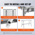 Folding Commercial Prep Table 1220x610mm Stainless Steel Work