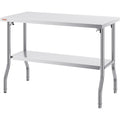 Folding Commercial Prep Table 1220x610mm Stainless Steel Work