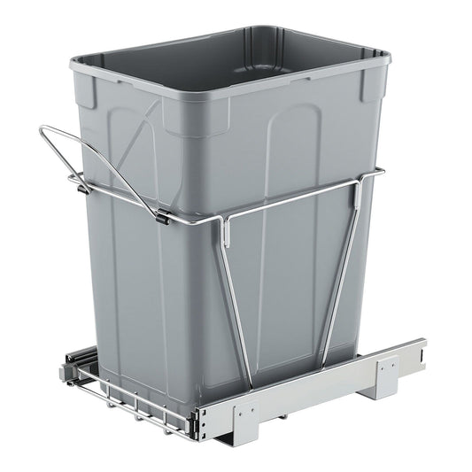 Pullout Trash Can Kitchen Cabinet Undermount Waste Bin Metal Slide