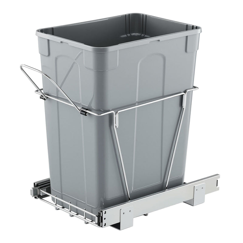 Pullout Trash Can Kitchen Cabinet Undermount Waste Bin Metal Slide