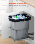 Pullout Trash Can Kitchen Cabinet Undermount Waste Bin Metal Slide