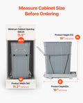 Pullout Trash Can Kitchen Cabinet Undermount Waste Bin Metal Slide