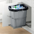Pullout Trash Can Kitchen Cabinet Undermount Waste Bin Metal Slide