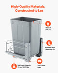 Pullout Trash Can Kitchen Cabinet Waste Bin Soft Close Door Kit