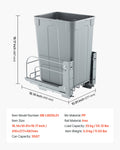 Pullout Trash Can Kitchen Cabinet Waste Bin Soft Close Door Kit