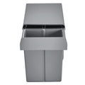 Pullout Trash Can for Kitchen Cabinets, 20+10+10L Double Under Sink Garbage Waste Recycling Bin, Under Mount Waste Container, with Heavy Duty Metal Full Extension Sliding System and Handle