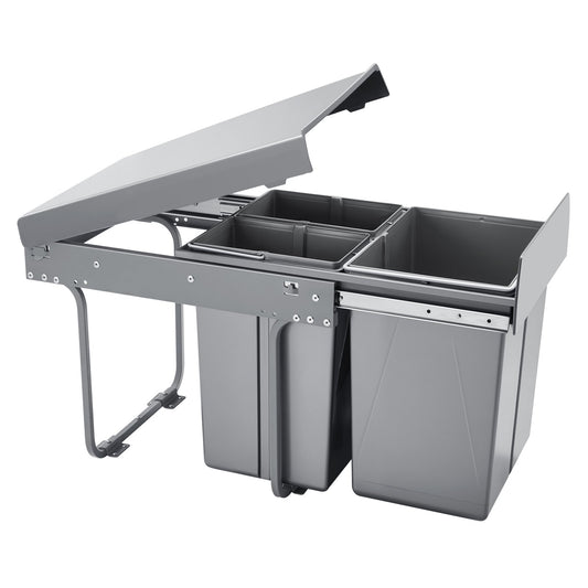 Pullout Trash Can 40L Double Under Sink Kitchen Waste Recycling Bin