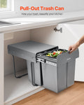 Pullout Trash Can 40L Double Under Sink Kitchen Waste Recycling Bin