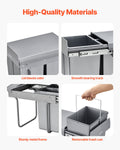 Pullout Trash Can 40L Double Under Sink Kitchen Waste Recycling Bin