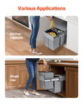 Pullout Trash Can 40L Double Under Sink Kitchen Waste Recycling Bin
