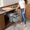 Pullout Trash Can 40L Double Under Sink Kitchen Waste Recycling Bin