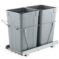 Double 50L Under Sink Pull Out Waste Bin Kitchen Cabinet Recycling