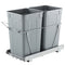 Double 50L Under Sink Pull Out Waste Bin Kitchen Cabinet Recycling