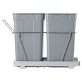 Double 50L Under Sink Pull Out Waste Bin Kitchen Cabinet Recycling