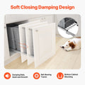 Pull-Out Trash Can 27QT x2 Double Under Mount Kitchen Waste Bin Grey