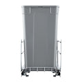 Pull-Out Trash Can 27QT x2 Double Under Mount Kitchen Waste Bin Grey
