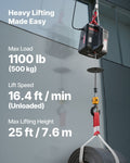 Electric Hoist Winch 500kg 1500W 7.6m Lifting Height Remote Control