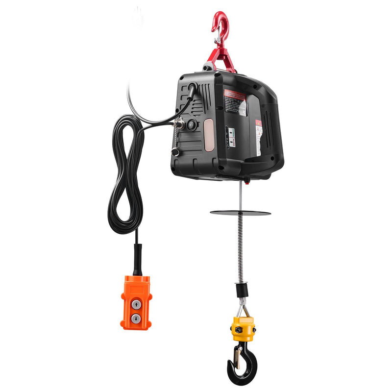 Electric Hoist Winch 500kg 1500W 7.6m Lifting Height Manual Remote