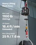 Electric Hoist Winch 500kg 1500W 7.6m Lifting Height Manual Remote